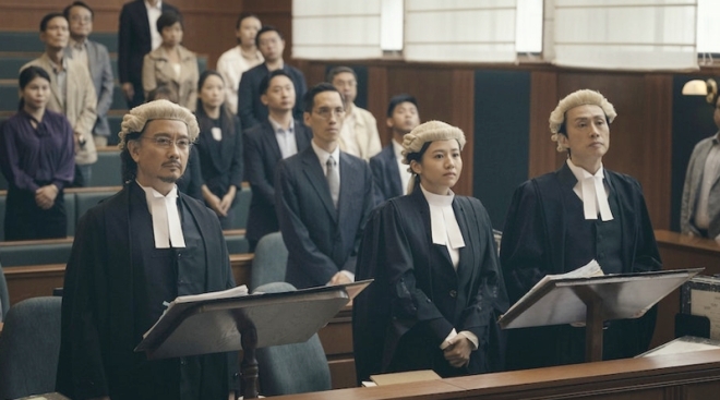 (L-R) Tse Kwan-Ho, Renci Yeung and Dayo Wong in "A Guilty Conscience" (2023)
