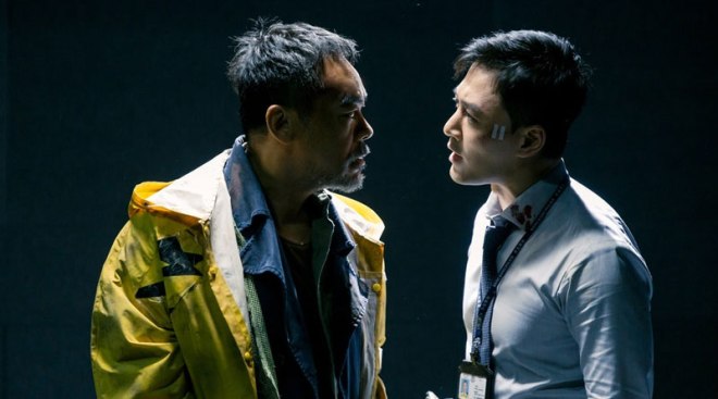 Lau Ching-Wan and Raymond Lam Fung in "Detective vs. Sleuths" (2022)