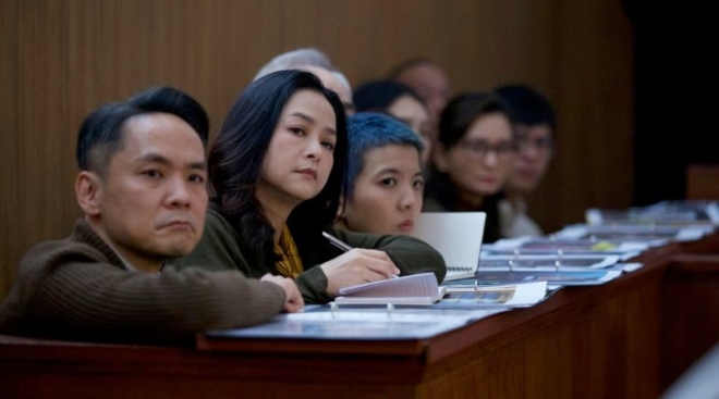 Gloria Yip (second from the left) in "The Sparring Partner" (2022)